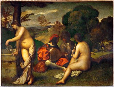 Le concert champetre - Koncert pod širým nebem ... od Titian (c.1488-1576)