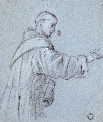 Mnich od Tiziana (kolem 1490-1576), kresba od Titian (c.1488 1576)