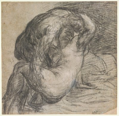 No.2256 Pár v objetí, nebo Jupiter a Io, kolem 1570 (dřevěné uhlí a křída) od Tiziano Vecelli