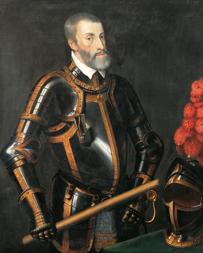 Portrét Karla V. Habsburského, císaře Svaté říše římské, od Tiziana, malba od Titian (c.1488 1576)