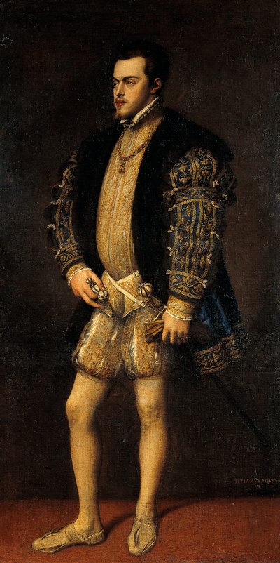 Portrét Filipa II Španělska (Valladolid od Titian (c.1488 1576)