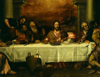Poslední večeře, Tizian (asi 1490-1576), Detail od Titian (c.1488 1576)