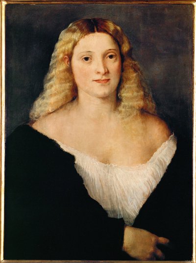 Mladá žena v černých šatech ... od Titian (c.1488 1576)