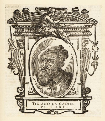 Portrét Tiziana, italského malíře během renesance, narozeného v Pieve di Cadore, cca 1488-1576 od Titian (c.1488 1576) (after)