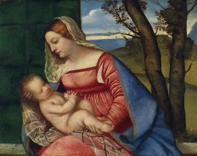 Madonna a dítě, cca 1508 (olej na dřevě) od Tiziano Vecelli