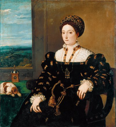 Portrét Eleonory Gonzaga (Gonzaga), vévodkyně z Urbina Obraz od Tiziana Vecellia zvaného Tizian (asi 1490-1576) od Tiziano Vecelli