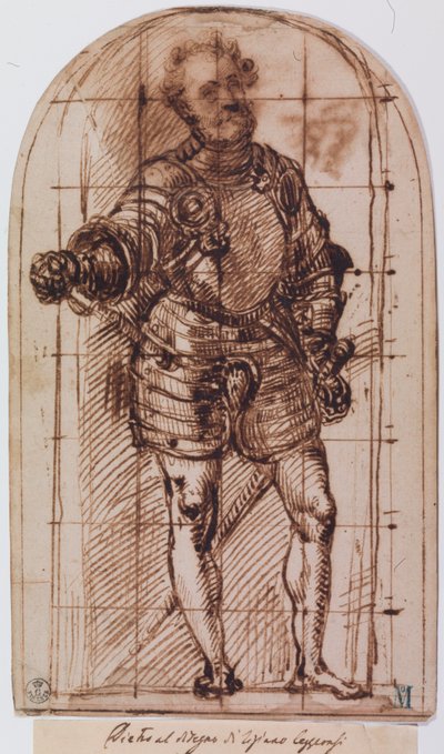 Studie für das Porträt des Herzogs von Urbino von Titian (c.1488-1576)