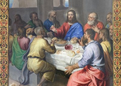 Poslední večeře, detail od Titian (c.1488-1576)