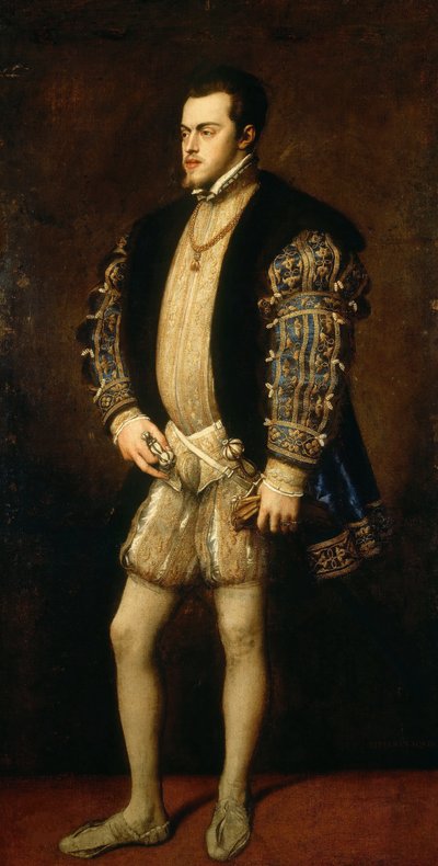 Portrét Filipa II 1527-1598, krále Španělska a Portugalska. od Titian