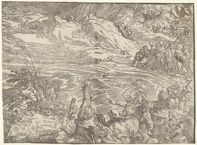 Ponoření faraonovy armády do Rudého moře od Titian