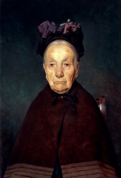 Portrét staré ženy od Tita Lessiho (1858-1917), olej na panelu, 33x22 cm, kolem roku 1897 od Tito Lessi