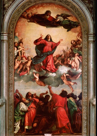 Obraz Nanebevzetí od Tiziana Vecellia s názvem Tizian (1485-1576) od Tiziano Vecelli