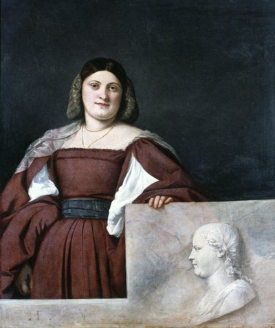 Portrét dámy, La Schiavona Dalmatská žena, c1510-1512 od Tiziano Vecelli