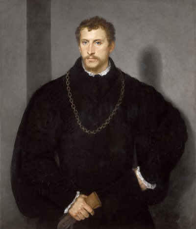Portrét mladého Angličana Portrét mladého muže s šedýma očima, 1540-1545. od Tiziano Vecelli