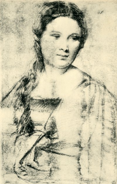Portrét mladé ženy, c1515, 1943. od Tiziano Vecelli