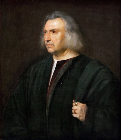 Portrét lékaře Gian Giacomo Bartolotti da Parma - Tizian (1488-1576). Olej na plátně, cca 1515. Rozměr : 88x75 cm. Uměleckohistorické muzeum, Vienne od Tiziano Vecelli