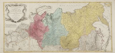 Mapa ruské říše od Tobias Conrad Lotter