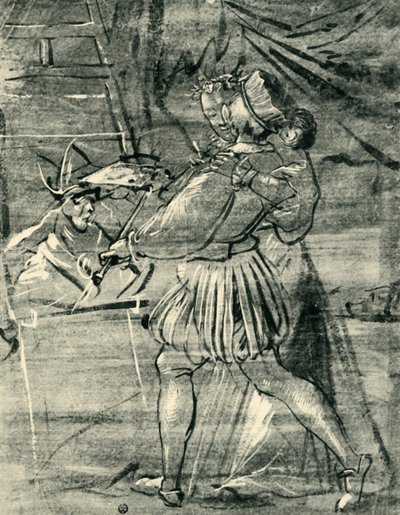 Umělec s mladou ženou před stojanem, 1580, 1943. od Tobias Stimmer