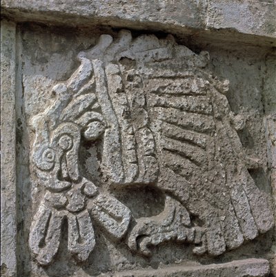 Reliéf orla, Quetzalcoatlův chrám od Toltec Toltec