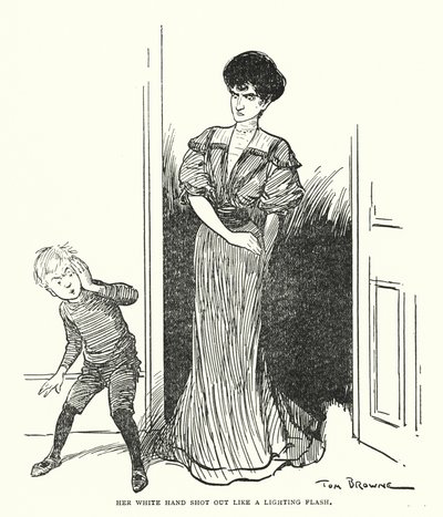 Její bílá ruka vystřelila jako blesk (litho) od Tom Browne