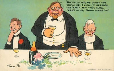 Zvyšování přípitku do klubu (barva litho) od Tom Browne