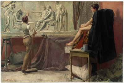 Ateliér sochařů, 1885 od Tom Roberts