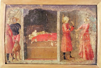 Příběh sv. Juliána špitálního (tempera na panelu) od Tommaso Masaccio