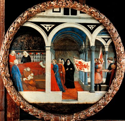 Narození Páně od Tommasa Masaccia (1401-1428), tempera na plátně, průměr 56 cm od Tommaso Masaccio