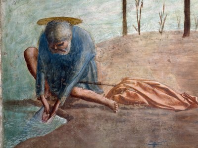 Petr vytahuje minci z ryby, Santa Maria del Carmine od Tommaso Masaccio