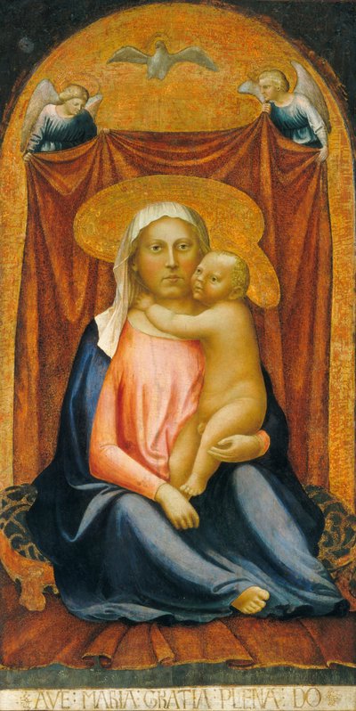 Madona pokory, c. 1423-24 (teplota na panelu) od Tommaso Masaccio