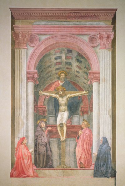 The Trinity, 1427-28 (po restaurování) (detail) od Tommaso Masaccio