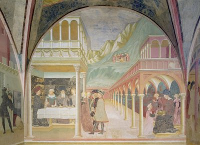 Herodova hostina z cyklu života svatého Jana Křtitele od Tommaso Masolino da Panicale
