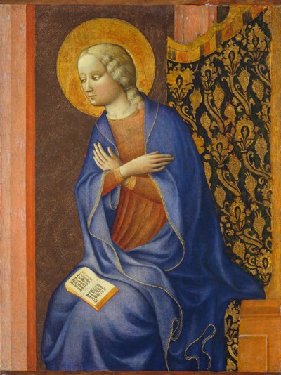 Panna zvěstovatelka, c. 1430 (teplota na panelu) od Tommaso Masolino da Panicale