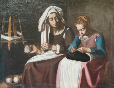 Madonna ja Pyhä Anna, roomalainen koulu, Tommaso Salinin ansiota od Tommaso Salini