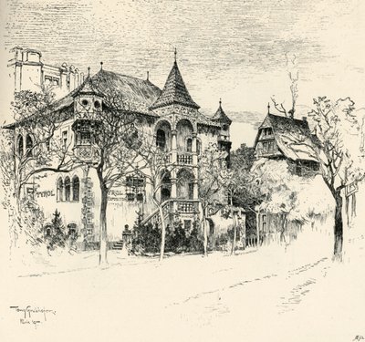 Zámek Tyrolsko od Tonyho Grubhofera, 1900. od Tony Grubhofer