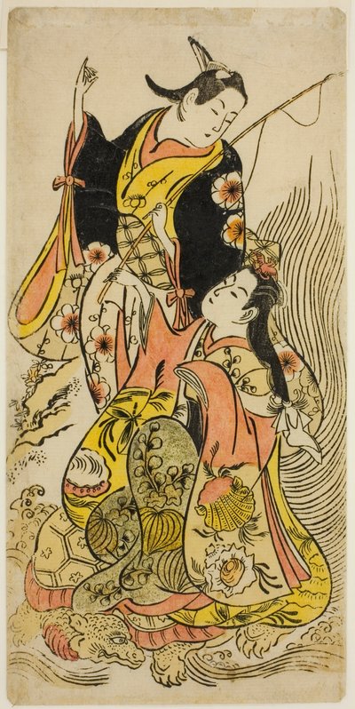 Moderní verze Urashima Taro od Torii Kiyomasu II