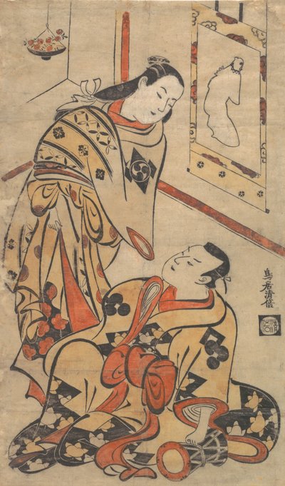 Kabuki a ca rs Nakamura Gentaro Návrh d Ikushima Shingoro, že? 1710. , komár. 1710. od Torii Kiyomasu I