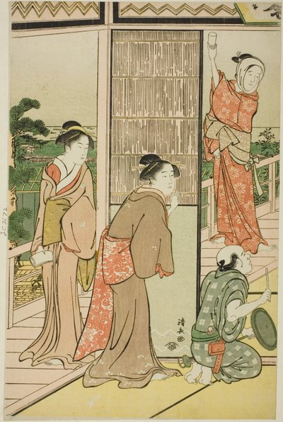 Párty v Shinagawa Pleasure Quarters od Torii Kiyonaga