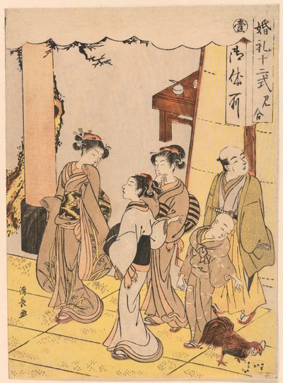První setkání (Miai), ze série "Dvanáct fází manželství (Konrei juni shiki)" od Torii Kiyonaga