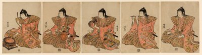 Pět hudebníků (Gonin bayashi) od Torii Kiyonaga
