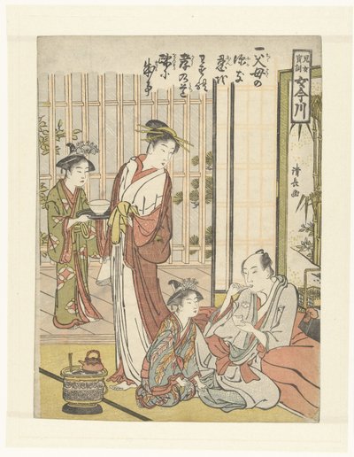 Šesté pravidlo Onna imagawa, drahocenné předpisy pro mladé dívky (název série) Jijo hokun, Onna imagawa (název série) od Torii Kiyonaga