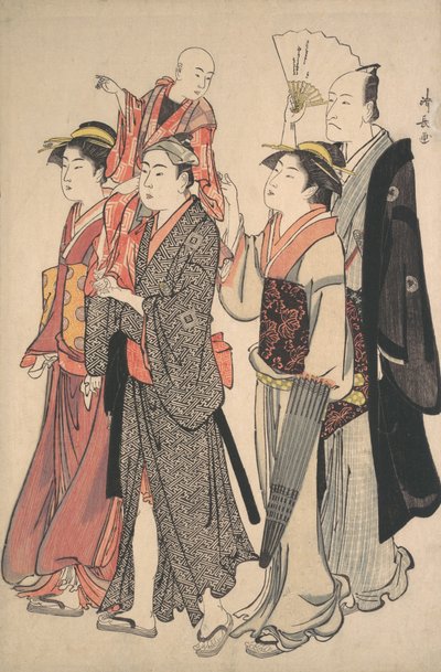 Ichikawa Danjuro V a jeho rodina, 1782. od Torii Kiyonaga