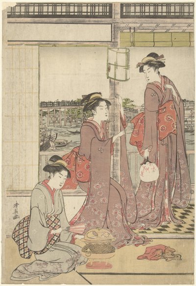 měsíční párty od Torii Kiyonaga