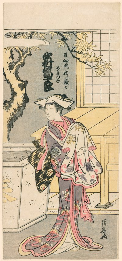 Nakamura a Mijuro jako členka lišky Te S z Te Pay, liška skákající do brány torii (liška Nakamury a Mijura z Mt. Ubagatake) od Torii Kiyonaga