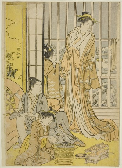 Zasněžené ráno v Pleasure Quarters (Seiro yuki no ashita) od Torii Kiyonaga