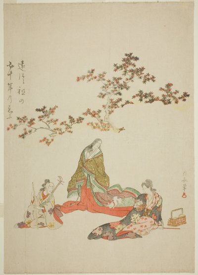 Surimono připomínající 50. výročí úmrtí herce Iwai Hanshiro III. od Torii Kiyonaga