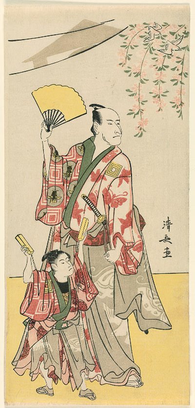Herci Ichikawa Danjuro V a Ichikawa Ebizo IV, z pentaptychu jedenácti herců oslavujících festival svatyně bratří Soga od Torii Kiyonaga