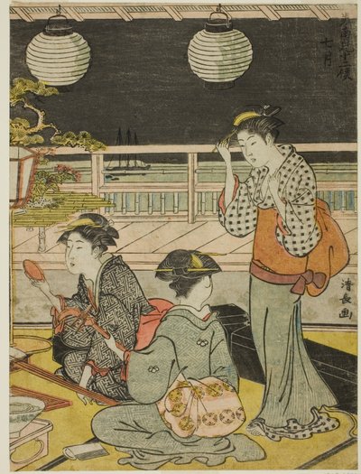 Sedmý měsíc (Shichigatsu), ze série „Dvanáct měsíců na jihu (Minami juni ko)“ od Torii Kiyonaga