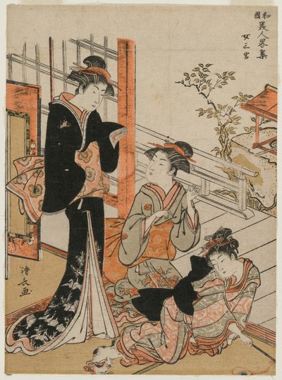 Tři ženy ze série Stručná sbírka japonských krás, 1781. od Torii Kiyonaga