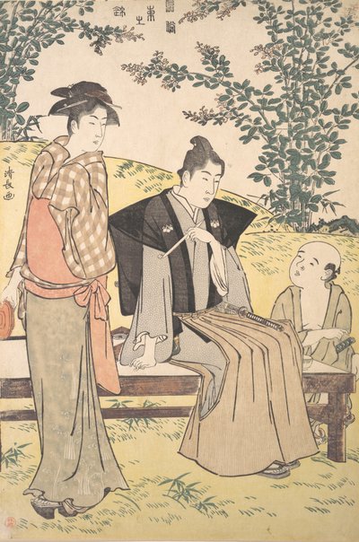 Mávání jetelem keře v Hagiře, 1785. od Torii Kiyonaga